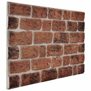 vidaXL Zidne panele 10 pcs Smeđi cigla 100 x 50 cm EPS pjena