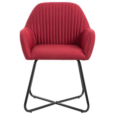 vidaXL Blagovaonske stolice od tkanine 6 kom crvena boja vina