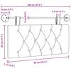 vidaXL Držeće uzglavlje Zidne Svijetlo siva 100 x 55 x 7 cm tkanina