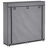 282434 vidaXL Shoe Cabinet with Cover Grey 115x28x110 cm Fabric