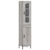 vidaXL Visoka komoda siva sonome 34,5x34x180 cm od konstruiranog drva