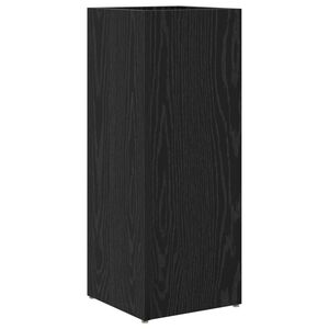 vidaXL Stalak za ki&scaron;obran s pohranom Crni hrast 25 x 24,5 x 64 cm