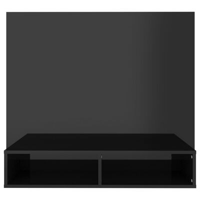 vidaXL Zidni TV ormarić visoki sjaj crni 102 x 23,5 x 90 cm od iverice