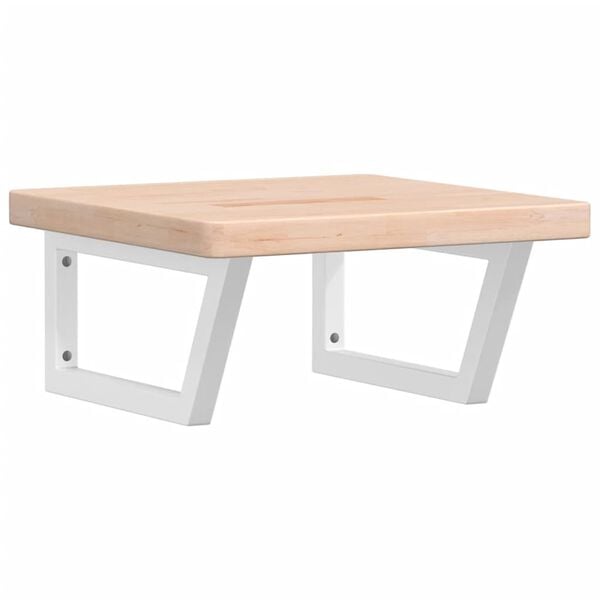 vidaXL Zidna polica za umivaonik od čelika i masivne hrastovine