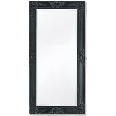 vidaXL Zidno ogledalo Barokni stil 100x50 cm Crno