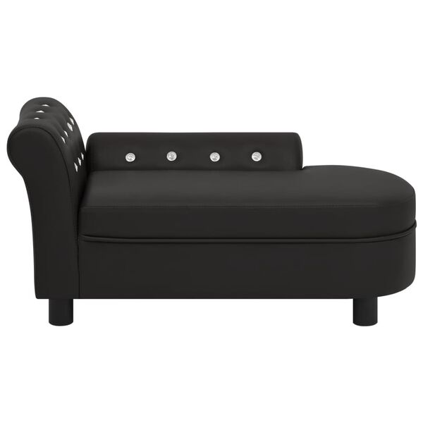 vidaXL Sofa za pse crna 83 x 45 x 42 cm od umjetne kože