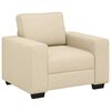 vidaXL Sofa fotelja krem 100x77x82 cm tkanina