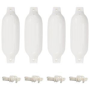 vidaXL Bokobrani za brod 4 kom bijeli &Oslash; 11 x 40 cm PVC