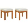 vidaXL Vrtni stolci s jastucima 2 kom 40x40x42 cm od bagremovog drva