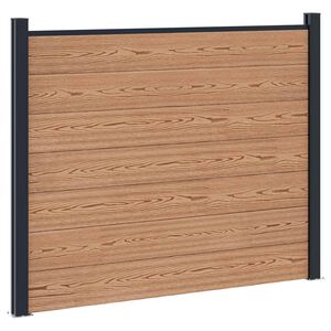 vidaXL Panel ograde WPC i aluminij Smeđa