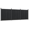 vidaXL Panel za ogradu sivi 526 x 186 cm WPC