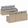 vidaXL Set sofe 7 kom. Bež i svijetlo siva 55 x 55 x 37 cm poliratan