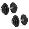 vidaXL 18-dijelni set jednoručnih utega od lijevanog željeza 40 kg