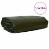 vidaXL Cerada 650g / m² Maslinasto zelena 1,5 x 10 m