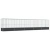 vidaXL Kavez za ptice s produžetkom srebrni 1042,5x107x212 cm čelični