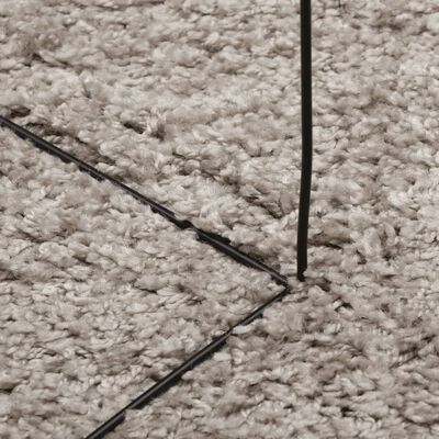 vidaXL Čupavi moderni tepih s visokim vlaknima bež 240x240 cm