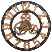 vidaXL Zidni sat metalni 58 cm zlatno-crni