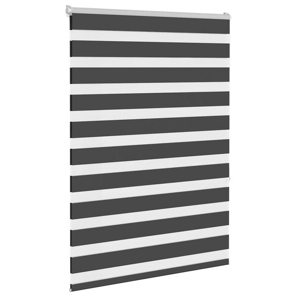 vidaXL Zavjesa zebra crna 100x150 cm &scaron;irina tkanine 95,9 cm poliester