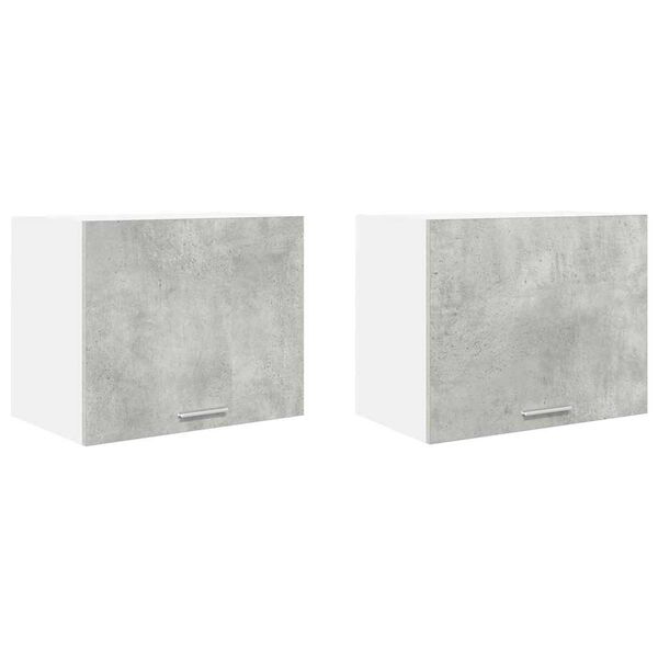 vidaXL Viseći ormarić 2 pcs Beton siva i bijela 50 x 31 x 40 cm