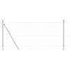 vidaXL Ograda s postovima Srebrno 1 x 10 m Čelik