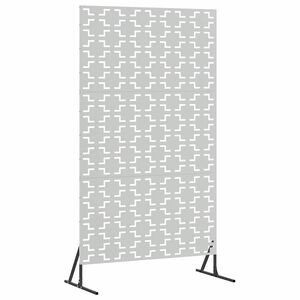 vidaXL Zaslon za privatnost 100 x 50 x 180 cm Pocinčani čelik Srebrna