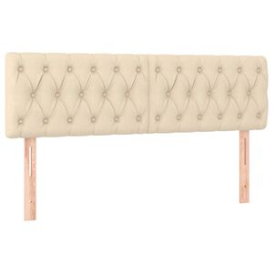 vidaXL Uzglavlja krem 160x7x78/88 cm od tkanine