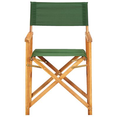 vidaXL Redateljske stolice 2 kom od masivnog bagremovog drva zelene