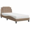 vidaXL Okvir kreveta bez madraca Zadar cappuccino boje 80 x 200 cm od umjetne kože