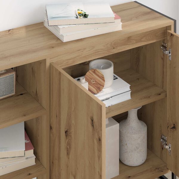 vidaXL Pomoćni ormarić Umjetnička hrastovina 96.5 x 30 x 75 cm