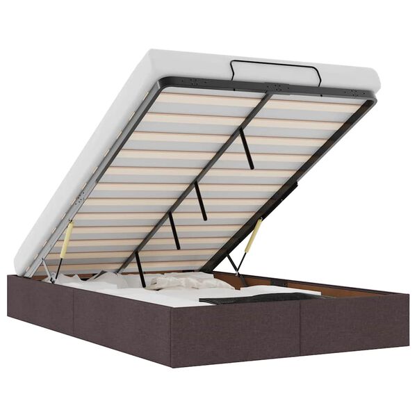 vidaXL Okvir kreveta bez madraca tamnosmeđi 120 x 200 cm od tkanine