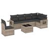 vidaXL 7-dijelni set vrtnih sofa svjetlosivi od poliratana