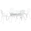vidaXL Vrtni set za objed 5 pcs Bijelo Aluminij