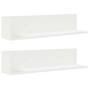 vidaXL Zidne police 2 kom bijele 75x16,5x16,5 cm konstruirano drvo