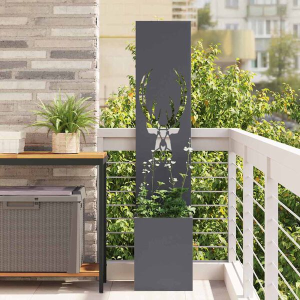 vidaXL Privatnost u vrtu Antracit 32 x 140 cm Hladno valjana čelična