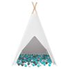 vidaXL Teepee šator Bijelo 120 x 120 x 150 cm Tkanina i plastika