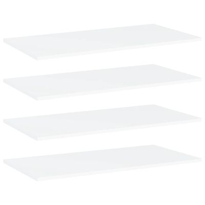 vidaXL Police za knjige 4 kom bijele 80 x 40 x 1,5 cm od iverice