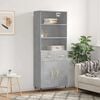 vidaXL Visoka komoda siva betona 69,5x34x180 cm od konstruiranog drva