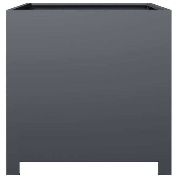 vidaXL Vrtna sadilica antracit 50 x 50 x 50 cm čelična