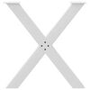 vidaXL Noge za blagovaonski stol X-oblik 2 kom Bijele 70 x (72-73) cm Čelik