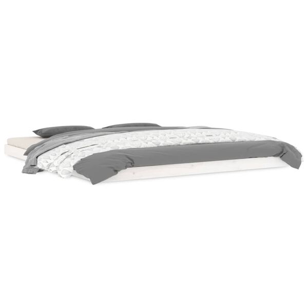 vidaXL Okvir za krevet od borovine bijela 180x200 cm veliki bračni