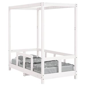 vidaXL Okvir za dječji krevet bijeli 70 x 140 cm od masivne borovine