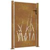 vidaXL Vrtna vrata 100x150 cm Corten čelik dizajn trave