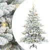 vidaXL Umjetno božićno drvce s nogom Bijelo 150 cm PVC i čelik