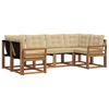 vidaXL Set vanjskih sofa s jastukom 6 pcs Prirodna i bež