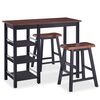 vidaXL Barski Set 3 kom MDF Crni