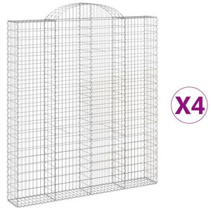 vidaXL Lučne gabionske ko&scaron;are 4 kom 200x30x220/240cm pocinčano željezo