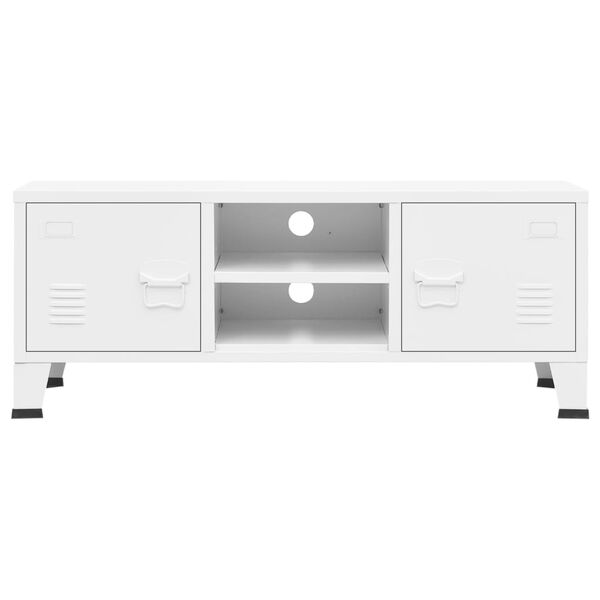 vidaXL Industrijski TV ormarić bijeli 105 x 35 x 42 cm metalni