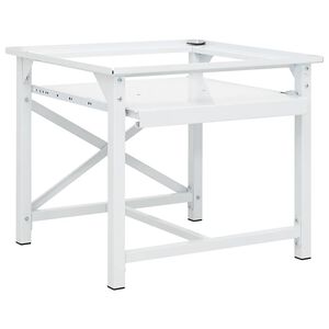 vidaXL Postolje za perilicu rublja s policom na izvlačenje bijelo