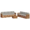 vidaXL Set vanjskih sofa 9 kom. Prirodna i svjetlosiva
