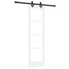 vidaXL Klizna vrata Bijelo 61 x 198,5 cm Masivna borovina i staklo